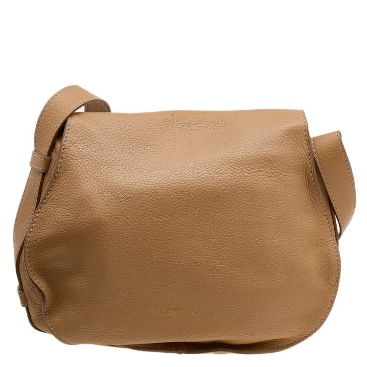 Pre Owned Chloe Caramel Brown Leather Medium Marcie Shoulder Bag