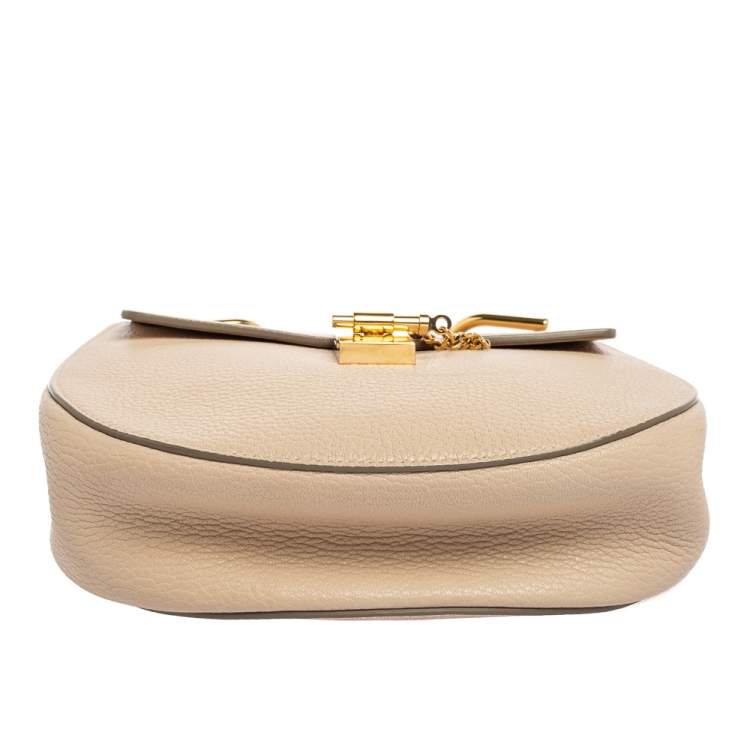 Pre Owned Chloé Cream Leather Medium Drew Shoulder Bag