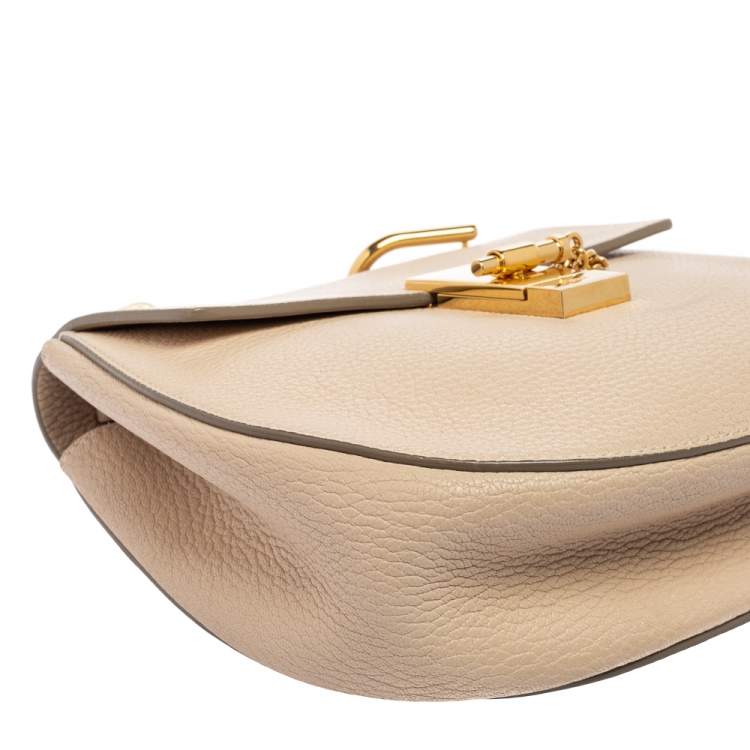 Pre Owned Chloé Cream Leather Medium Drew Shoulder Bag