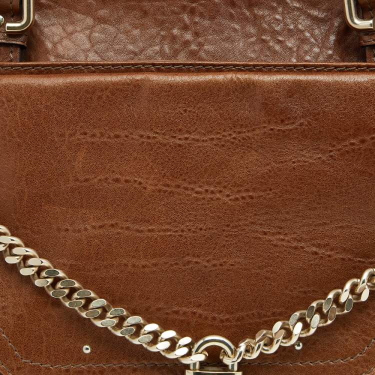 Pre Owned Chloe Brown Leather Paddington Capsule Tote