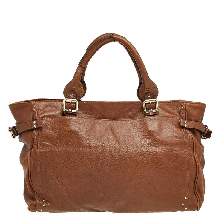 Pre Owned Chloe Brown Leather Paddington Capsule Tote