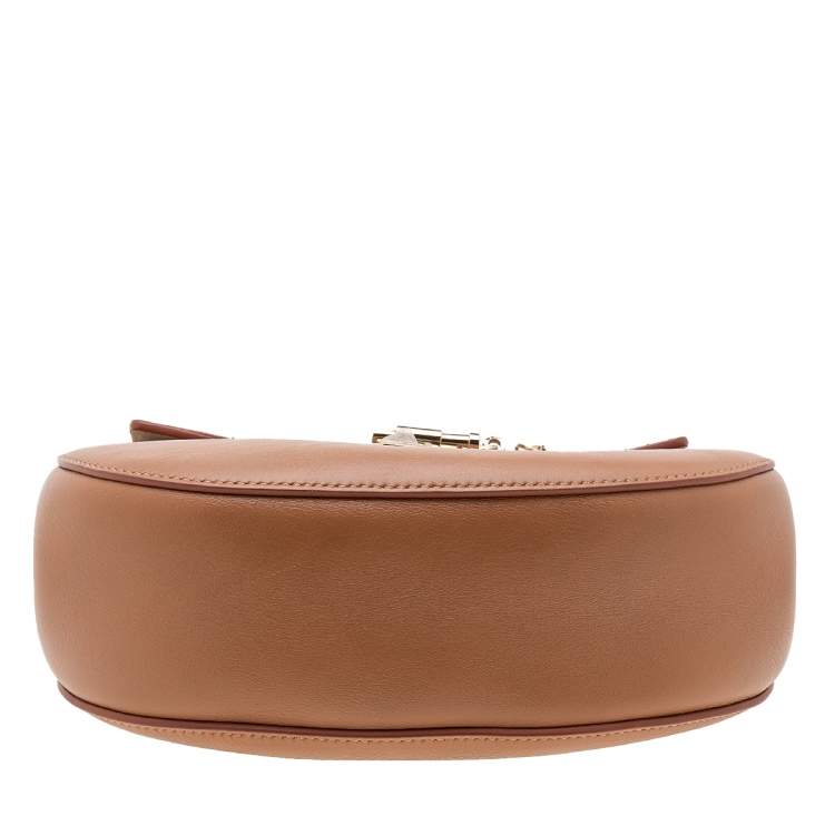 Pre Owned Chloe Peach Python and Leather Medium Drew Shoulder Bag