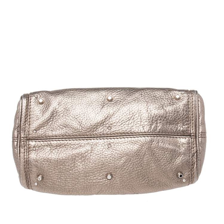Pre Owned Chloe Metallic Leather Small Paddington Satchel