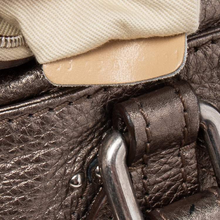 Pre Owned Chloe Metallic Leather Small Paddington Satchel