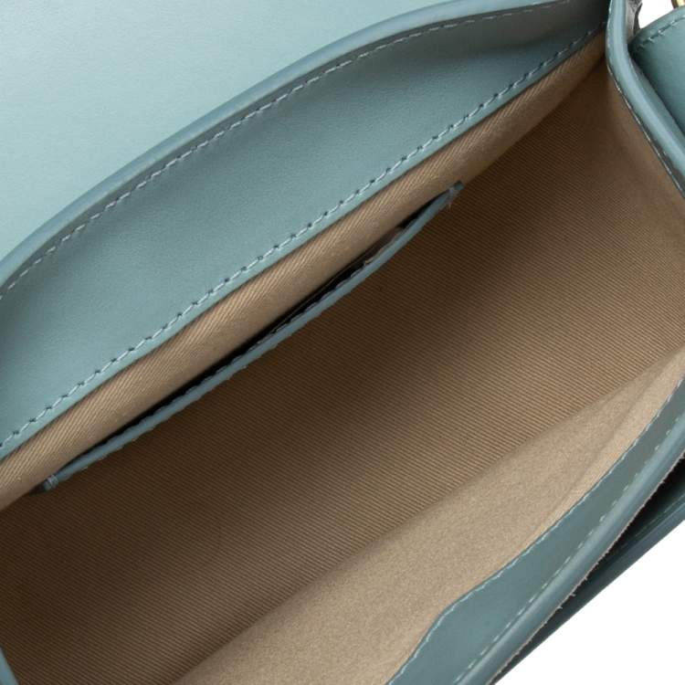 Pre Owned Chloe Blue Leather and Suede Small Tess Shoulder Bag