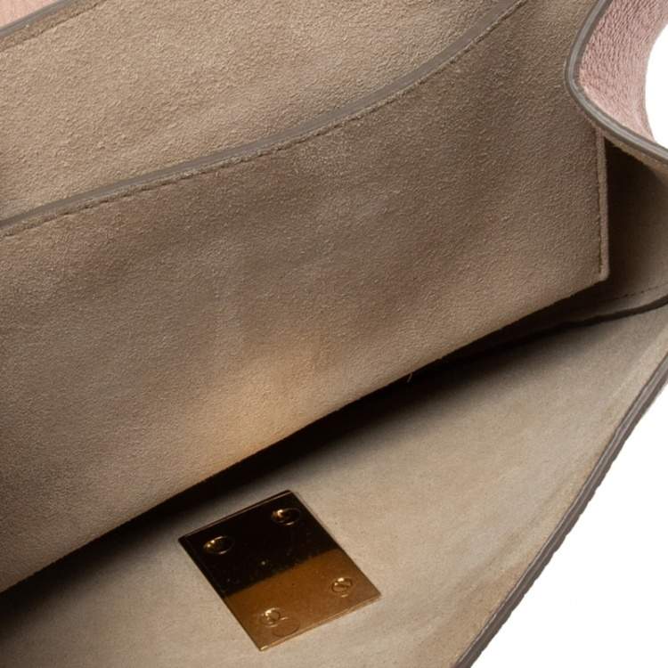 Pre Owned Chloe Dusty Pink Leather Medium Drew Shoulder Bag