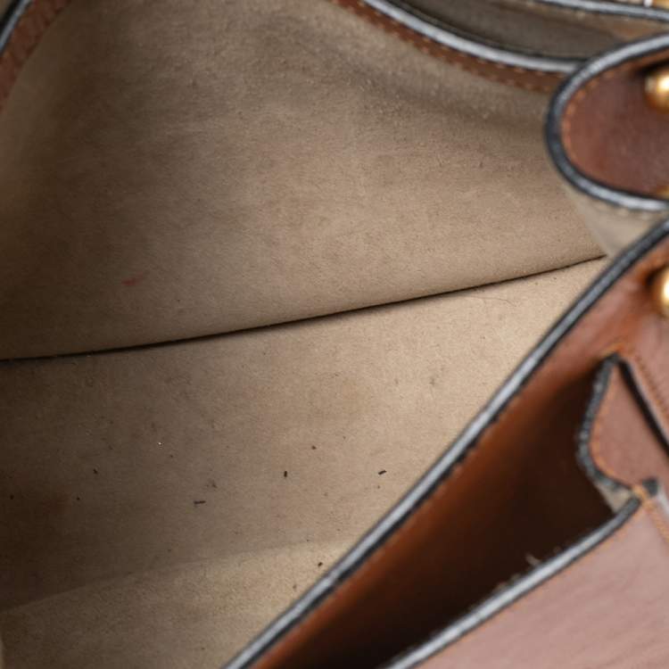 Pre Owned Chloe Brown Leather Small Braided Hudson Shoulder Bag