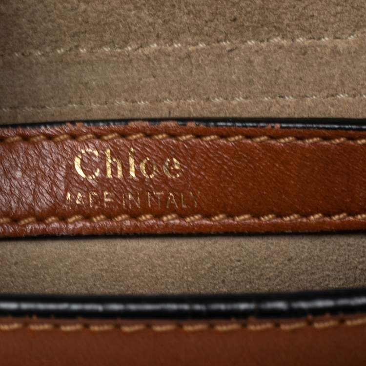 Pre Owned Chloe Brown Leather Small Braided Hudson Shoulder Bag