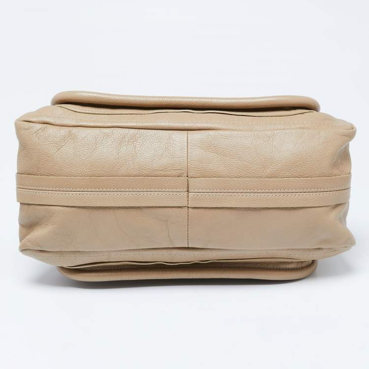 Pre Owned Chloe Beige Leather Medium Paraty Satchel