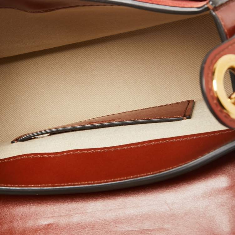 Pre Owned Chloe Brown Leather and Suede Small Tess Shoulder Bag
