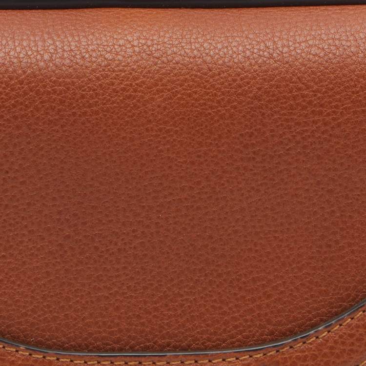 Pre Owned Chloe Brown Leather Small Nile Bracelet Minaudiere Crossbody Bag