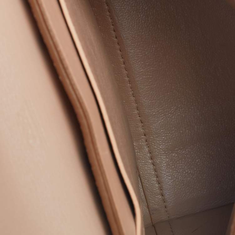 مملوكة مسبقًا Chloe Light Beige/Brown Leather And Python Small Clare Shoulder Bag