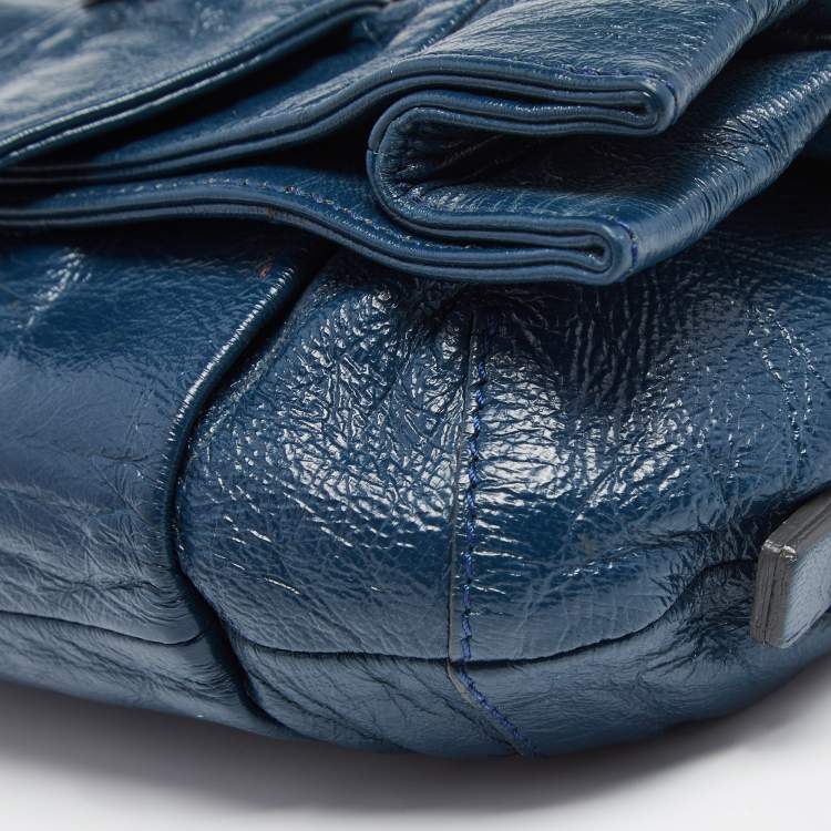 Pre Owned Chloe Navy Blue Leather Shoulder Bag