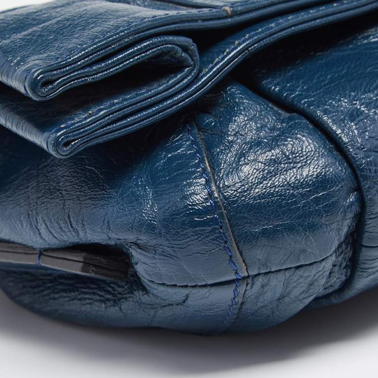 Pre Owned Chloe Navy Blue Leather Shoulder Bag