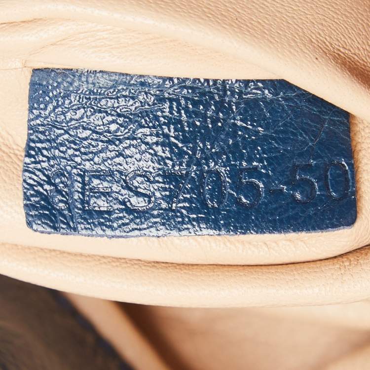 Pre Owned Chloe Navy Blue Leather Shoulder Bag