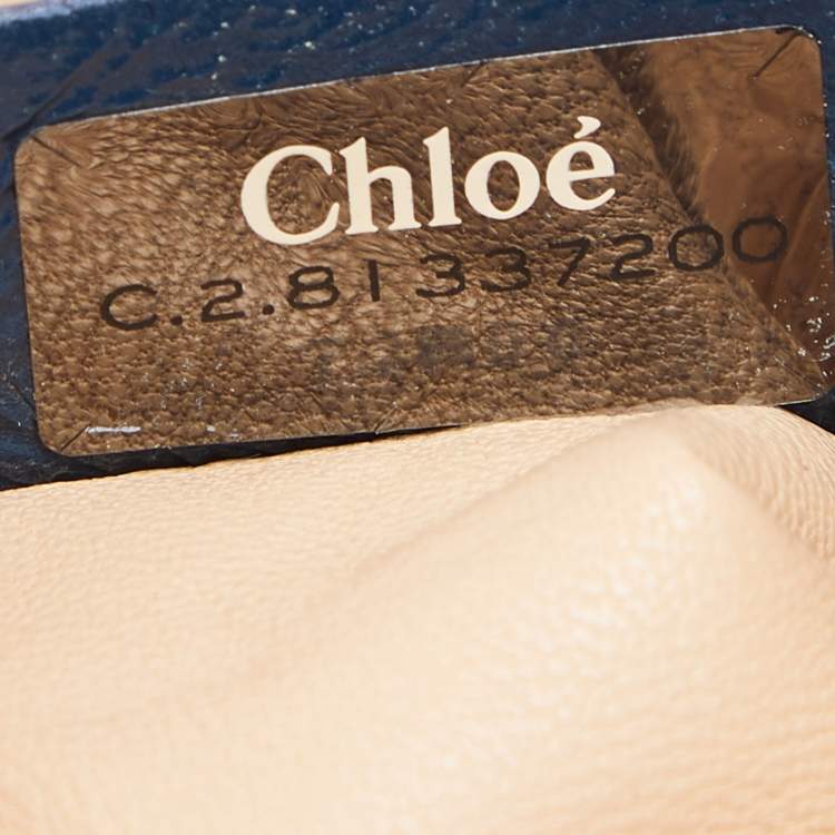 Pre Owned Chloe Navy Blue Leather Shoulder Bag