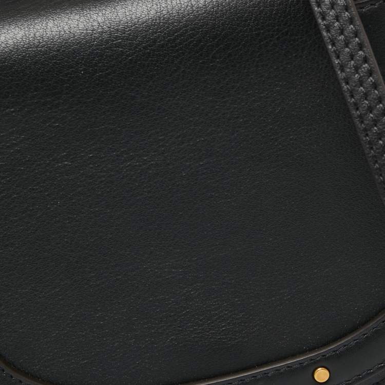 Pre Owned Chloé Black Leather and Suede Small Nile Bracelet Shoulder Bag