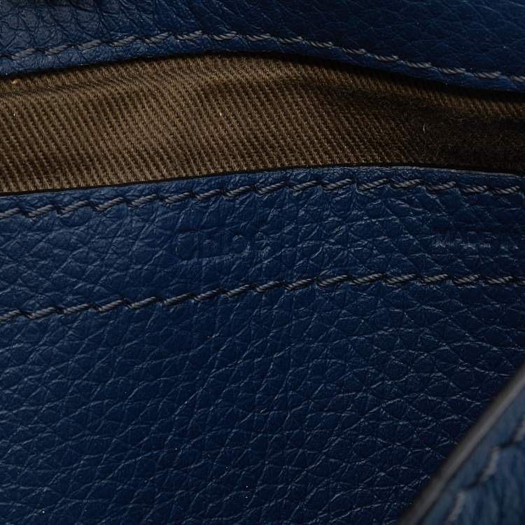 Pre Owned Chloe Blue Leather Mini Marcie Crossbody Bag