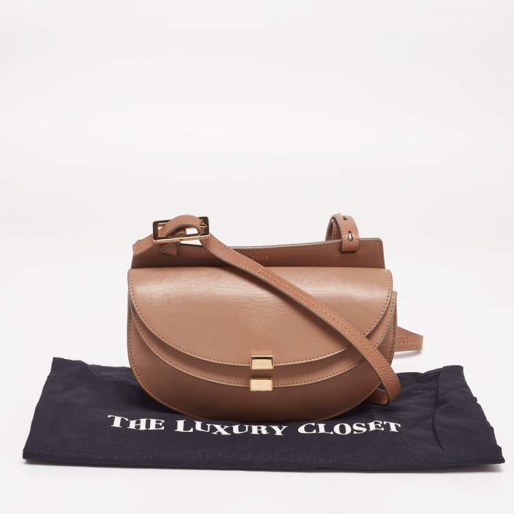 Pre Owned Chloe Beige Leather Mini Georgia Crossbody Bag