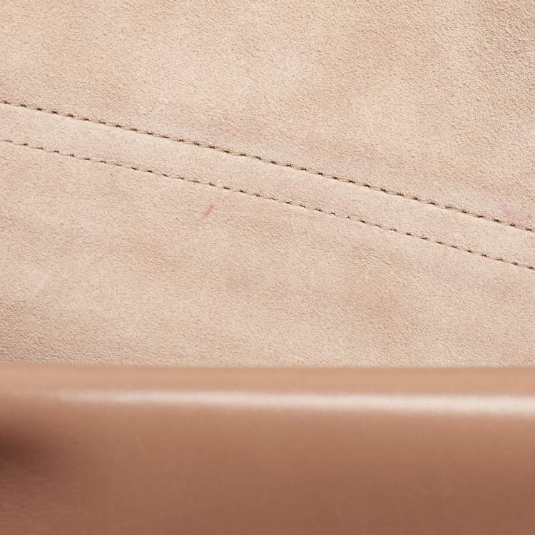 Pre Owned Chloe Beige Leather Mini Georgia Crossbody Bag