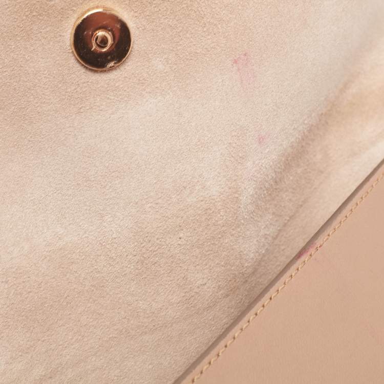 Pre Owned Chloe Beige Leather Mini Georgia Crossbody Bag