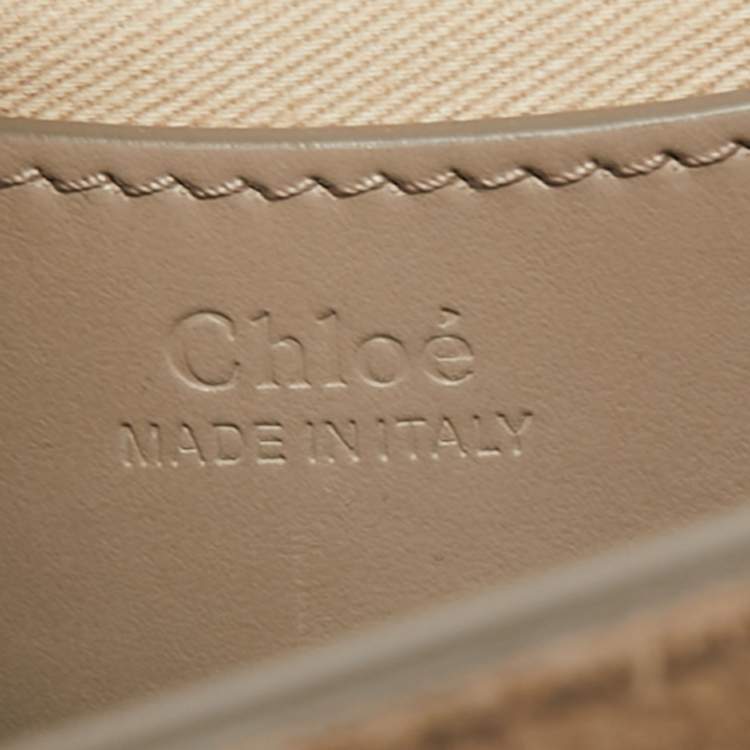 Pre Owned Chloe Grey Leather and Suede Tess Shoulder Bag