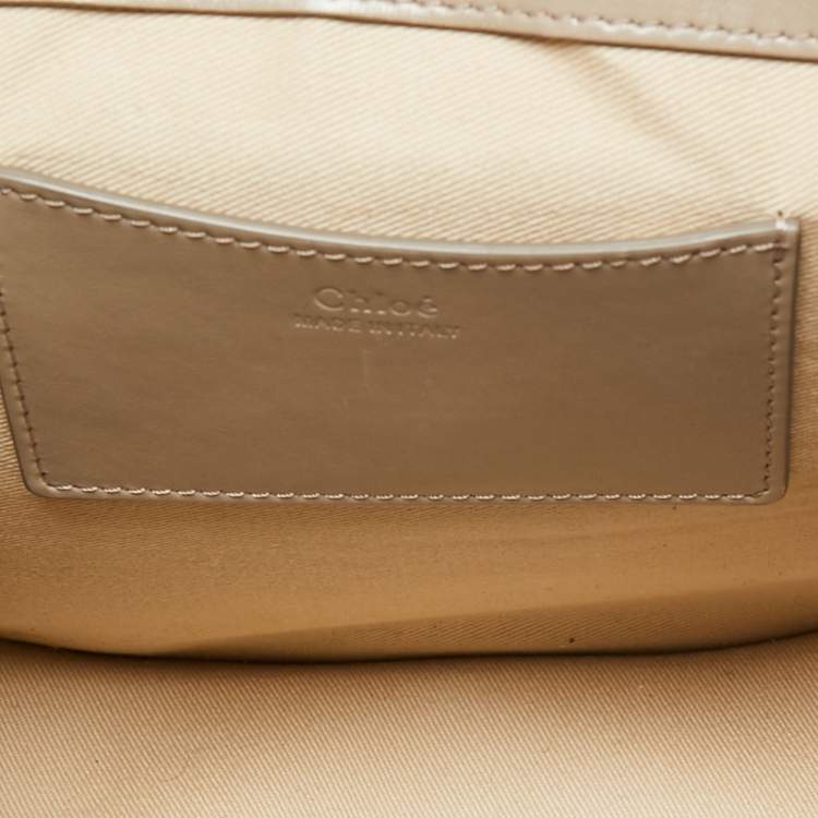 Pre Owned Chloe Grey Leather and Suede Tess Shoulder Bag