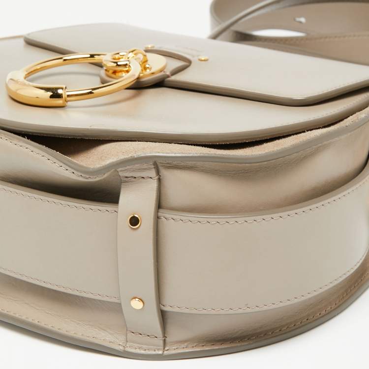 Pre Owned Chloe Grey Leather and Suede Tess Shoulder Bag