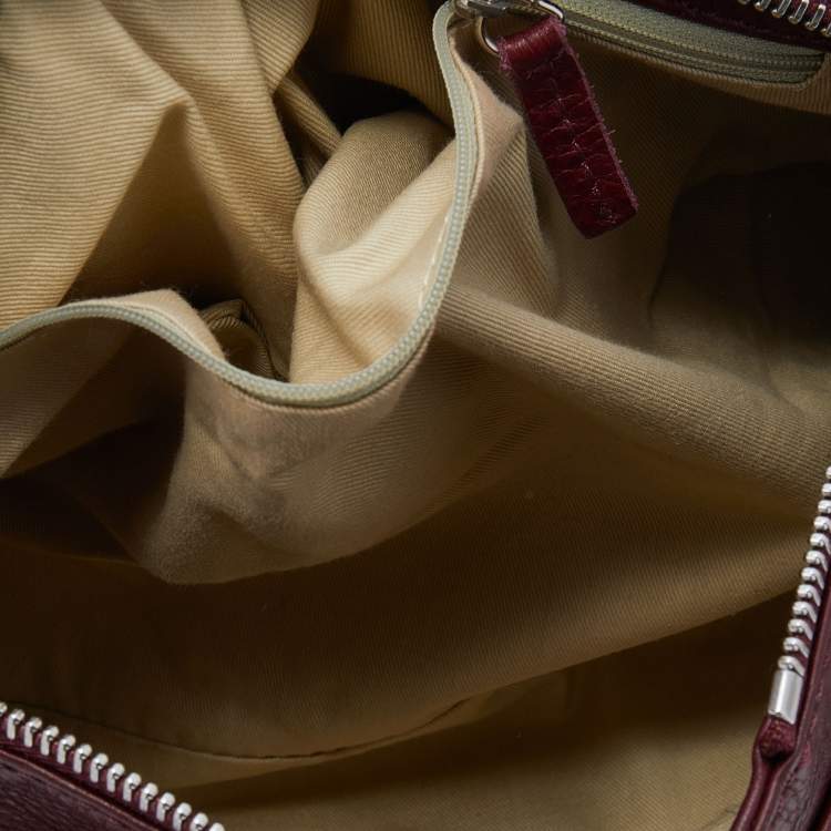 Pre Owned Chloe Crimson Red Leather Medium Paddington Satchel