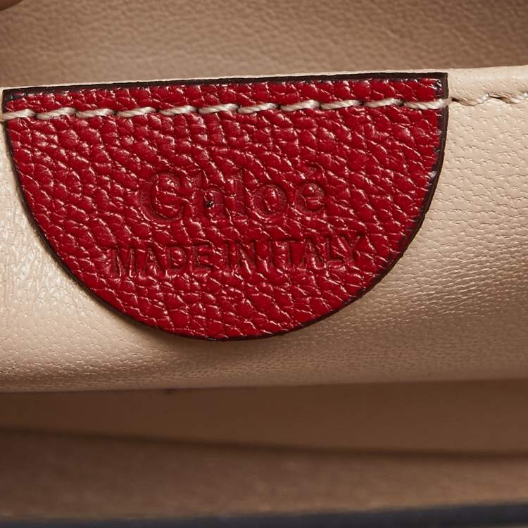 Pre Owned Chloé Red Leather Small Elsie Shoulder Bag