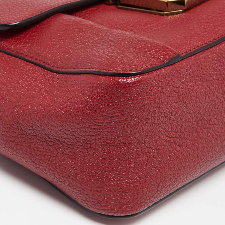 Pre Owned Chloé Red Leather Small Elsie Shoulder Bag