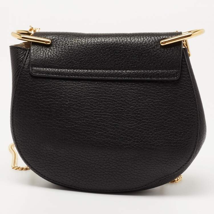 Pre Owned Chloe Black Leather Small Drew Shoulder Bag