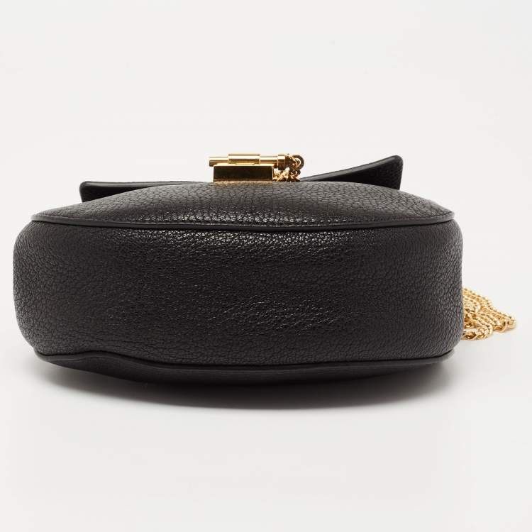 Pre Owned Chloe Black Leather Small Drew Shoulder Bag