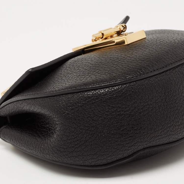 Pre Owned Chloe Black Leather Small Drew Shoulder Bag
