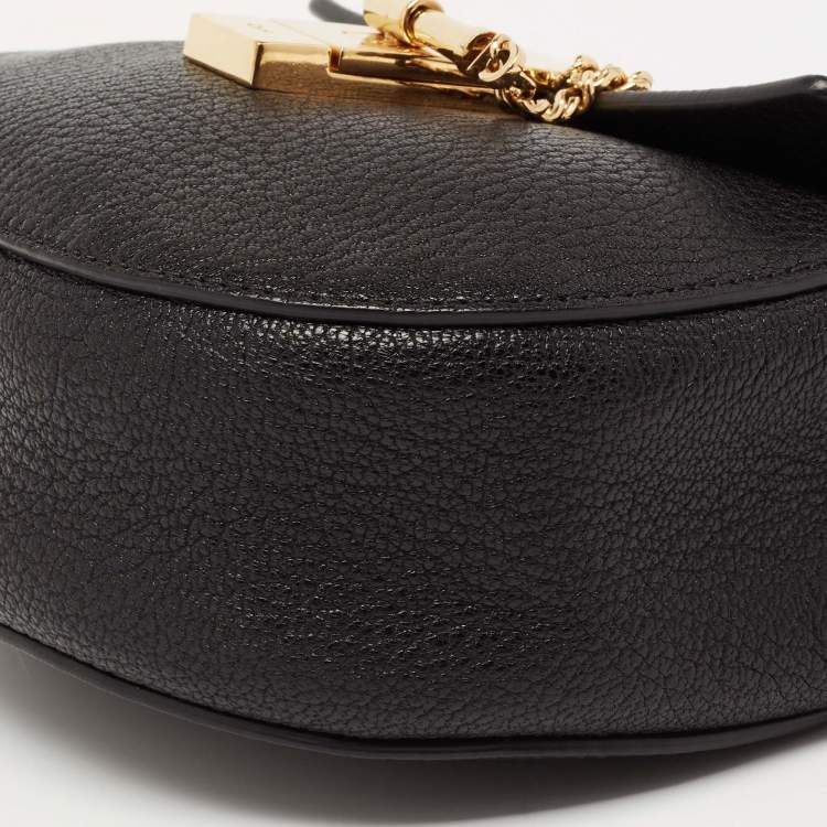 Pre Owned Chloe Black Leather Small Drew Shoulder Bag