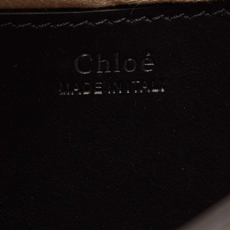 Pre Owned Chloe Metallic Gold Leather Small Tess Top Handle Bag