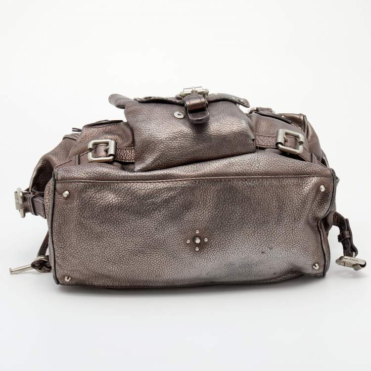 Pre Owned Chloe Metallic Brown Leather Paddington Satchel