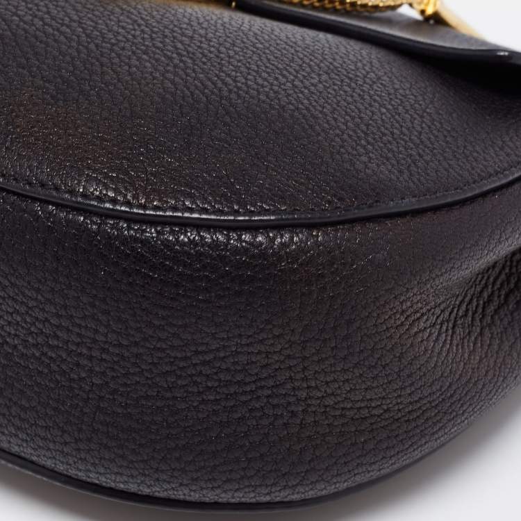 Pre Owned Chloe Black Leather Medium Drew Shoulder Bag