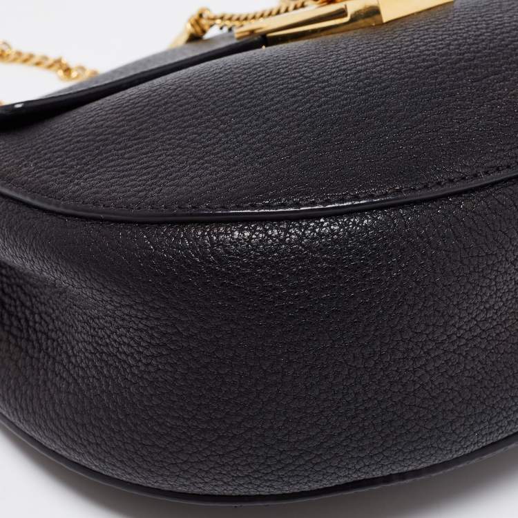 Pre Owned Chloe Black Leather Medium Drew Shoulder Bag