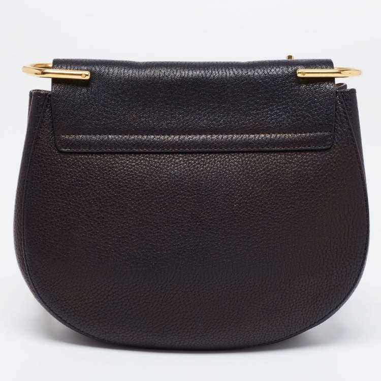 Pre Owned Chloe Black Leather Medium Drew Shoulder Bag