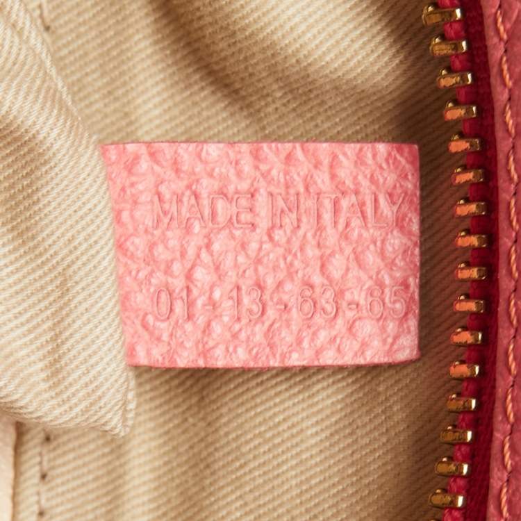 Pre Owned Chloe Coral Pink Leather Small Paraty Bag