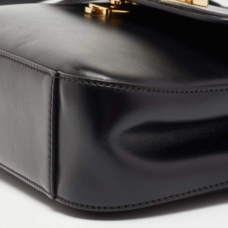 Pre Owned Chloe Black Leather C Top Handle Bag