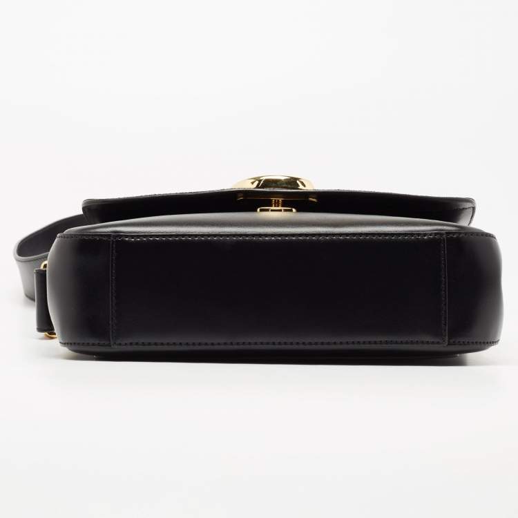 Pre Owned Chloe Black Leather C Top Handle Bag