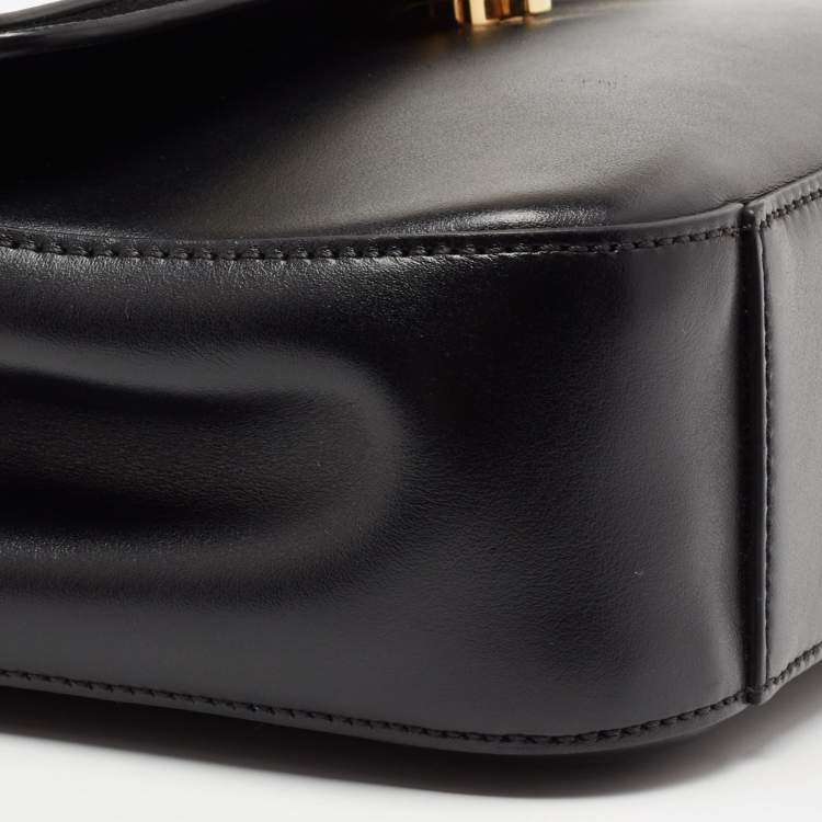 Pre Owned Chloe Black Leather C Top Handle Bag