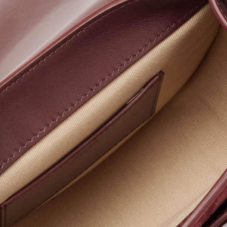 Pre Owned Chloe Burgundy Leather Tess Shoulder Bag