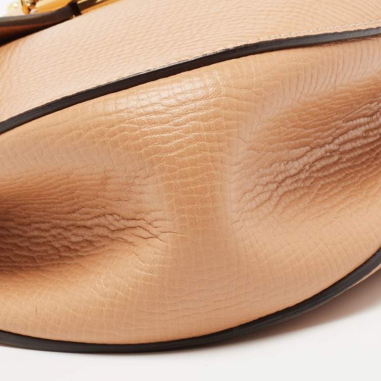 Pre Owned Chloe Beige/Mustard Leather Medium Drew Shoulder Bag