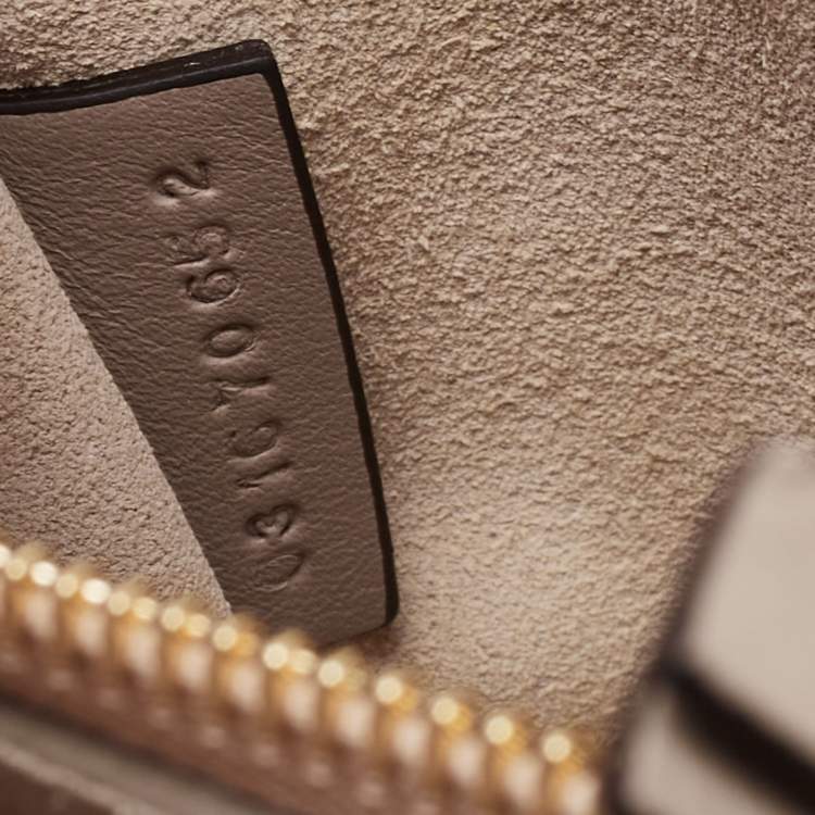 Pre Owned Chloe Taupe Leather and Suede Medium Faye Shoulder Bag