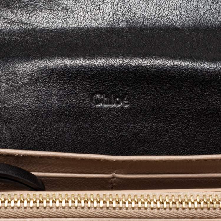 Pre Owned Chloe Black Quilted Leather Georgia Continental Wallet