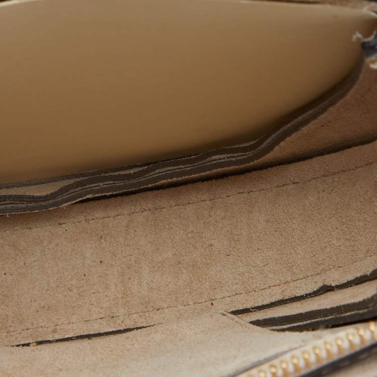 Pre Owned Chloe Beige Leather and Suede Small Pixie Round Crossbody Bag