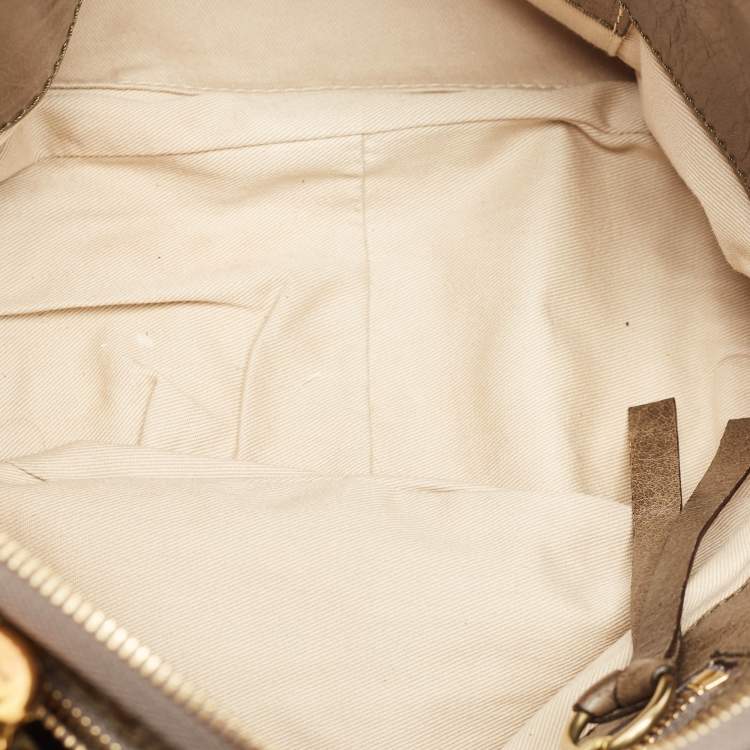 Pre Owned Chloe Dark Olive Leather Heloise Satchel